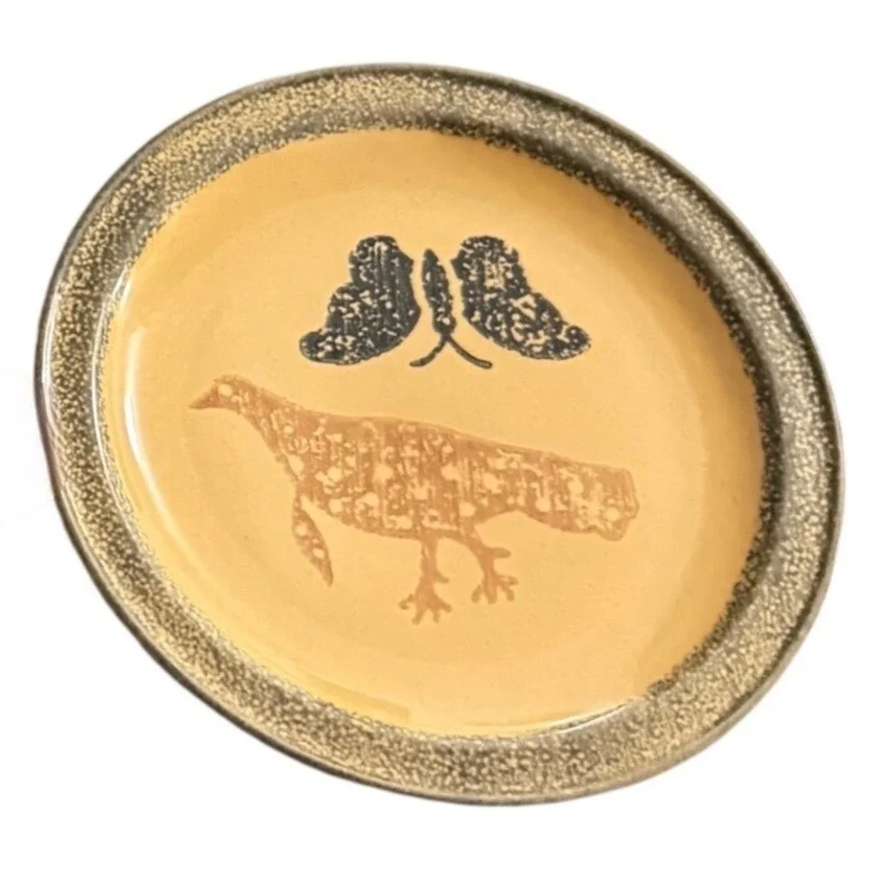 Vintage Pfaltzgraff 1983 American‎ Collection Folk Art Charger Plate Bird 12